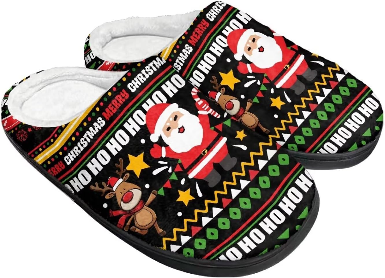 Женские уютные пушистые тапочки унисекс с легким надеванием, повседневные домашние тапочки для спальни с противоскользящей подошвой для мужчин Tomeusey, Santa Claus and Elk
Женские уютные пушистые тапочки унисекс с легким надеванием, повседневные домашние тапочки для спальни с противоскользящей подошвой для мужчин Tomeusey, Santa Claus and Elk