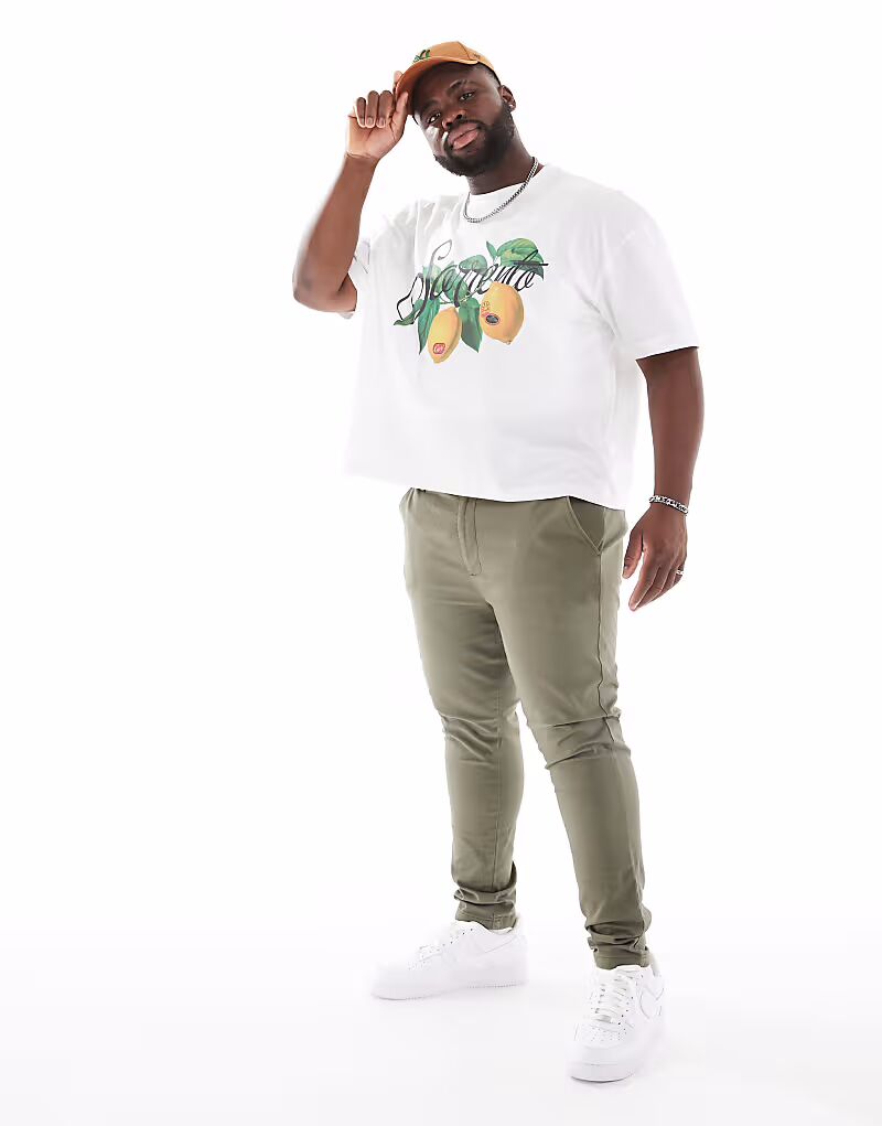 Узкие брюки чинос ASOS DESIGN цвета хаки
Узкие брюки чинос ASOS DESIGN цвета хаки