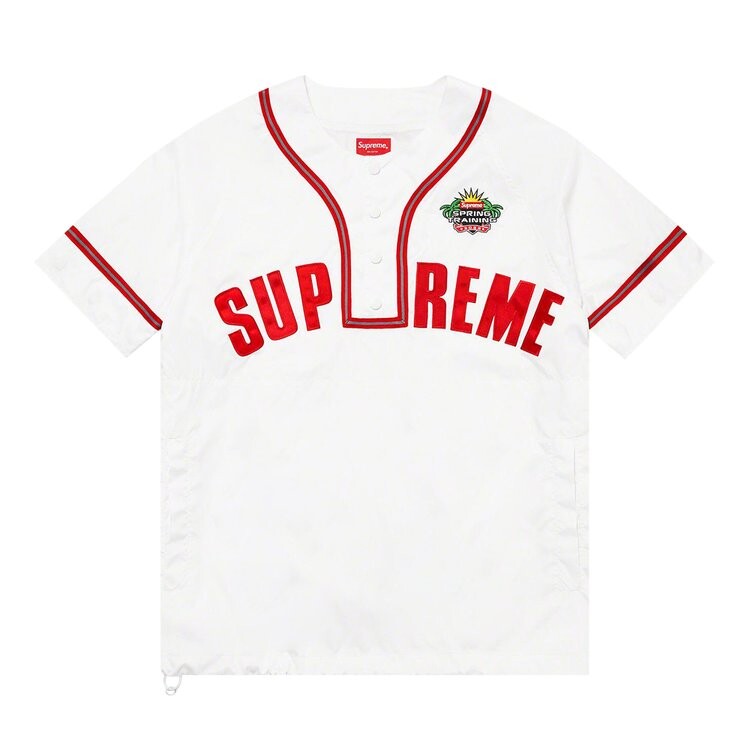 Топ Supreme Snap-Off Long-Sleeve Baseball Top, белый 
Топ Supreme Snap-Off Long-Sleeve Baseball Top, белый