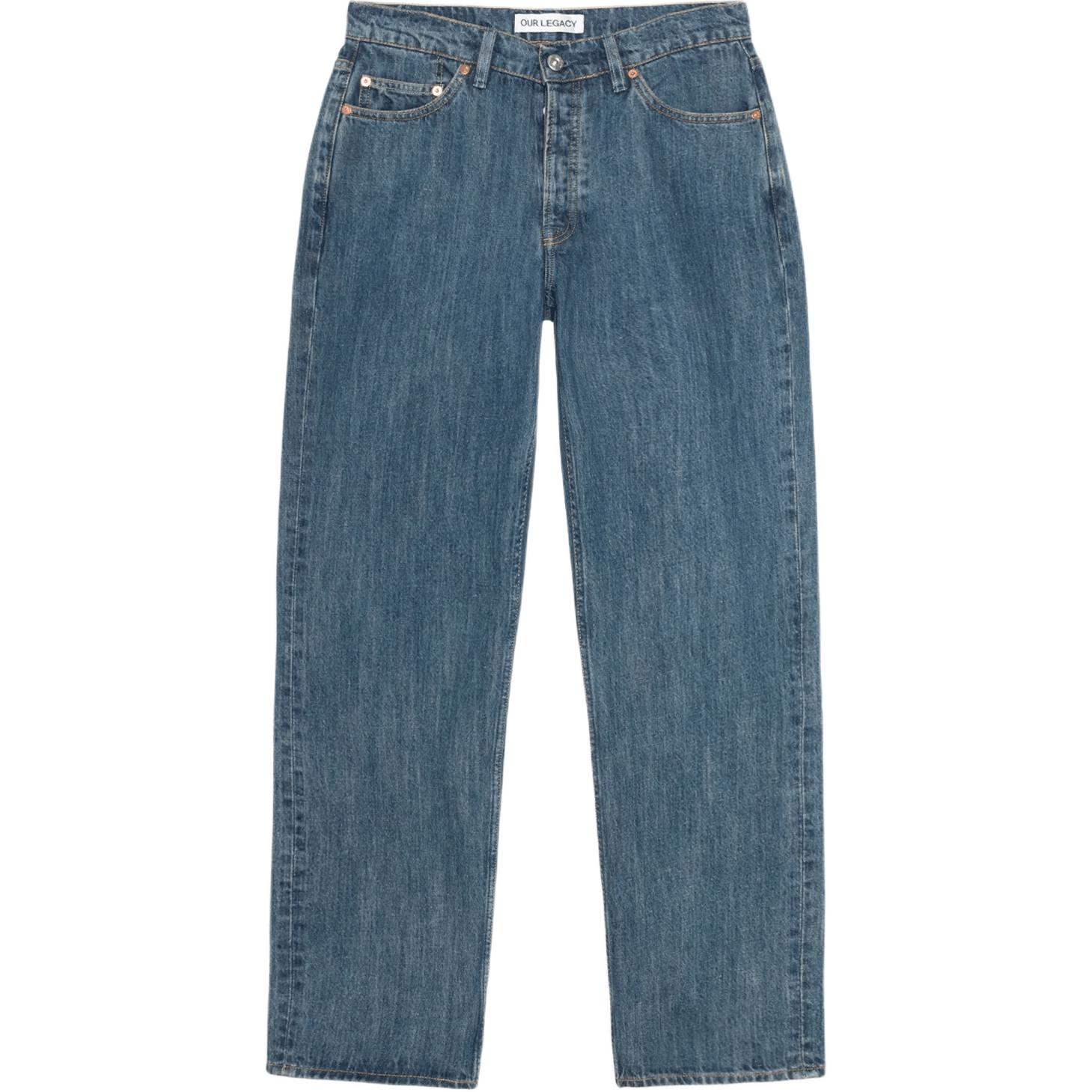 Рабочие джинсы Our Legacy Work Shop Work Cut Stussy, синие 
Рабочие джинсы Our Legacy Work Shop Work Cut Stussy, синие