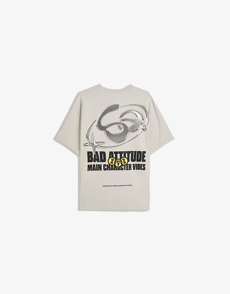 Футболка Bershka с коротким рукавом и принтом серого цвета
Футболка Bershka с коротким рукавом и принтом серого цвета