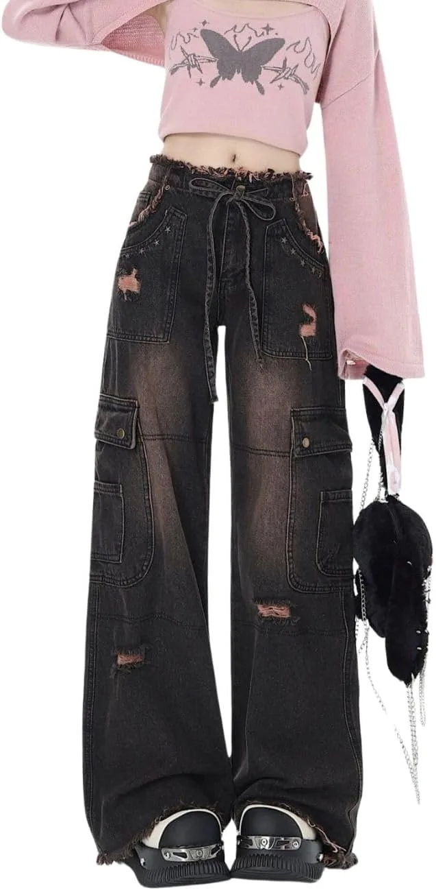 Женские мешковатые джинсы Y2K с низкой посадкой Chmnigma
Женские мешковатые джинсы Y2K с низкой посадкой Chmnigma