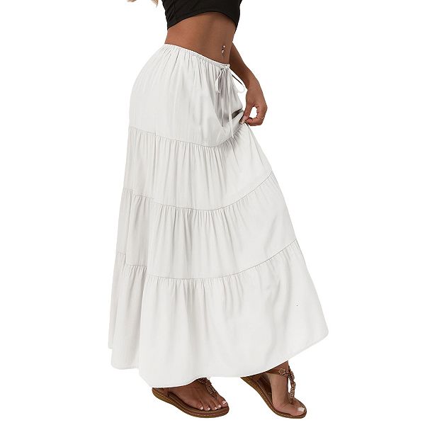 Женская расклешенная макси-юбка с эластичным поясом и кулиской Elitespirit, White
Женская расклешенная макси-юбка с эластичным поясом и кулиской Elitespirit, White