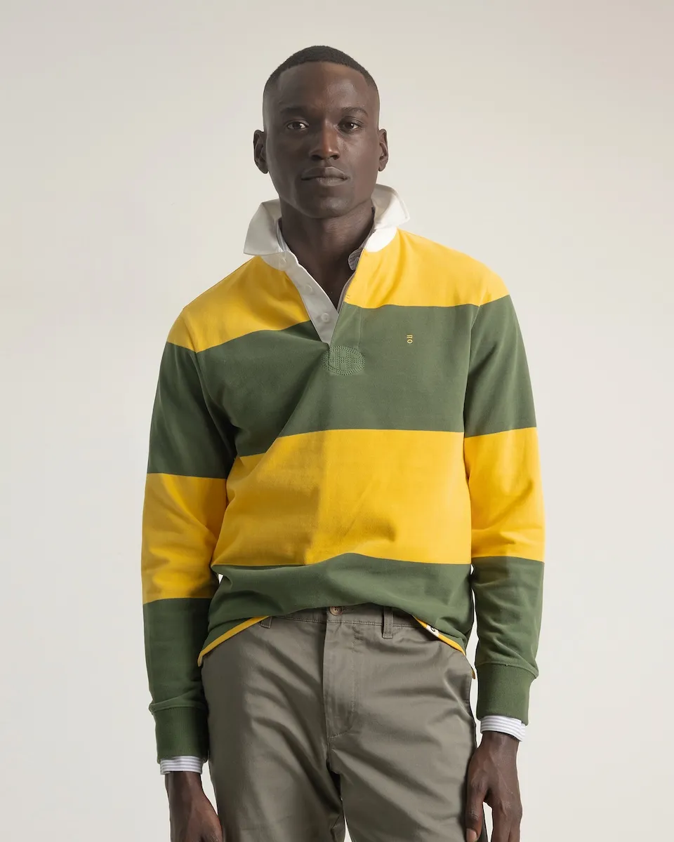 Мужское регбийное поло с контрастными полосками PuroEgo, зеленый
Мужское регбийное поло с контрастными полосками PuroEgo, зеленый