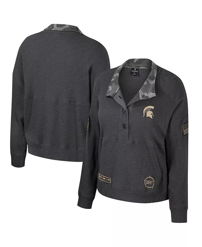 Женский термоугольный свитшот Heather Charcoal Michigan State Spartans OHT в стиле милитари Appreciation Payback Henley Colosseum
Женский термоугольный свитшот Heather Charcoal Michigan State Spartans OHT в стиле милитари Appreciation Payback Henley Colosseum