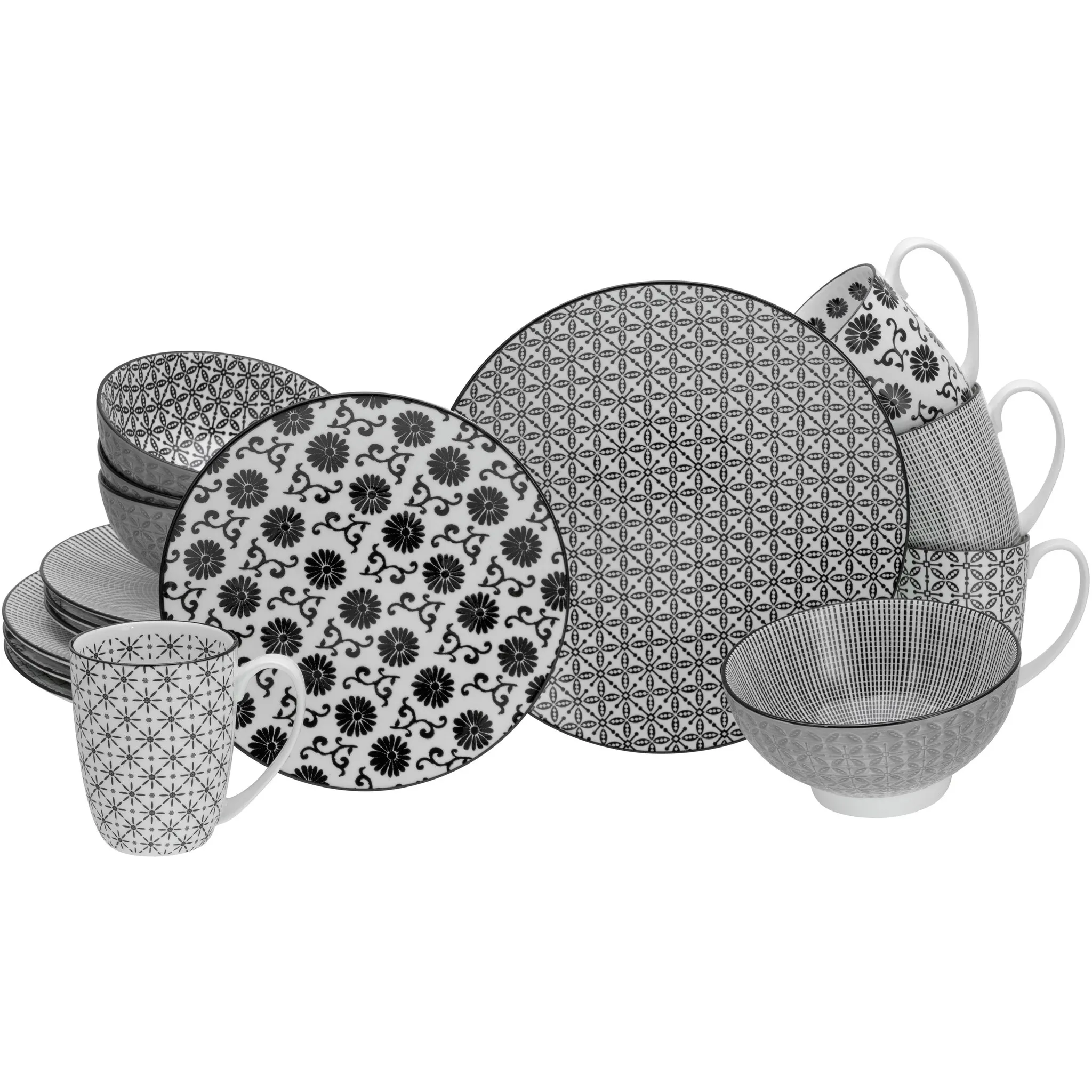 Комбинированный сервиз CreaTable «New Style Black», (набор, 16 предметов), 4 дизайна в модном черно-белом исполнении, черно-белый
Комбинированный сервиз CreaTable «New Style Black», (набор, 16 предметов), 4 дизайна в модном черно-белом исполнении, черно-белый