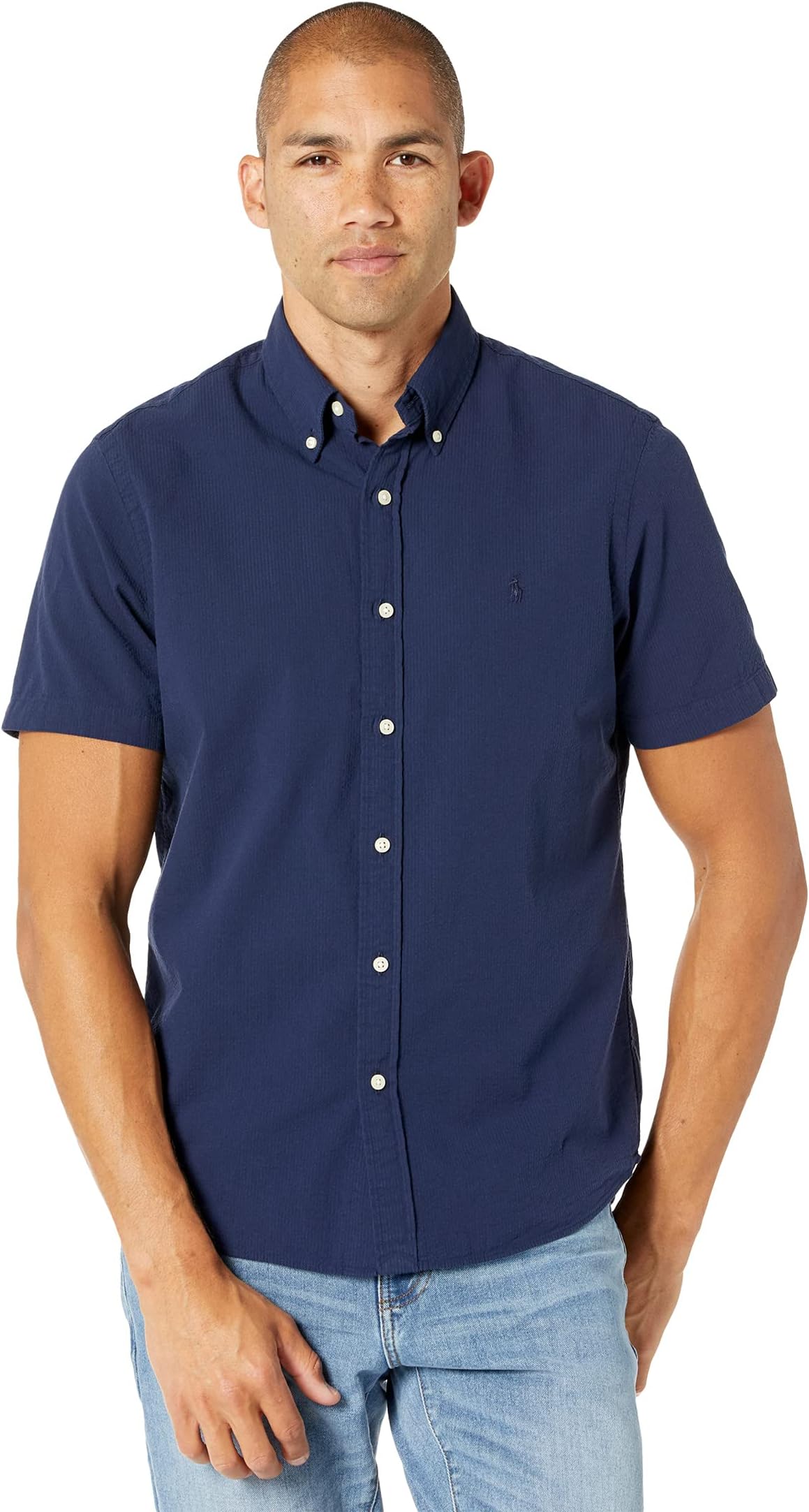 Рубашка Polo Ralph Lauren RL Prepster Classic Fit Seersucker Shirt, цвет Astoria Navy
Рубашка Polo Ralph Lauren RL Prepster Classic Fit Seersucker Shirt, цвет Astoria Navy