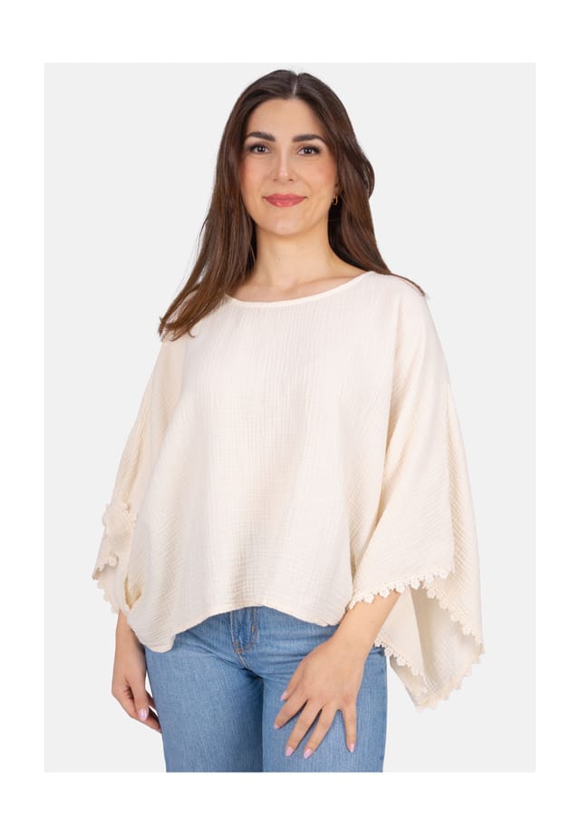 Короткая муслиновая блузка Mathilda из муслина большого размера с бохо-бордюром большого размера из хлопка одного размера Seasons Of April, бежевый
Короткая муслиновая блузка Mathilda из муслина большого размера с бохо-бордюром большого размера из хлопка одного размера Seasons Of April, бежевый