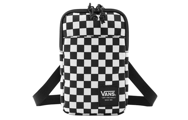 Полиэстеровая наплечная сумка, кроссбоди унисекс черно-белая Vans
Полиэстеровая наплечная сумка, кроссбоди унисекс черно-белая Vans