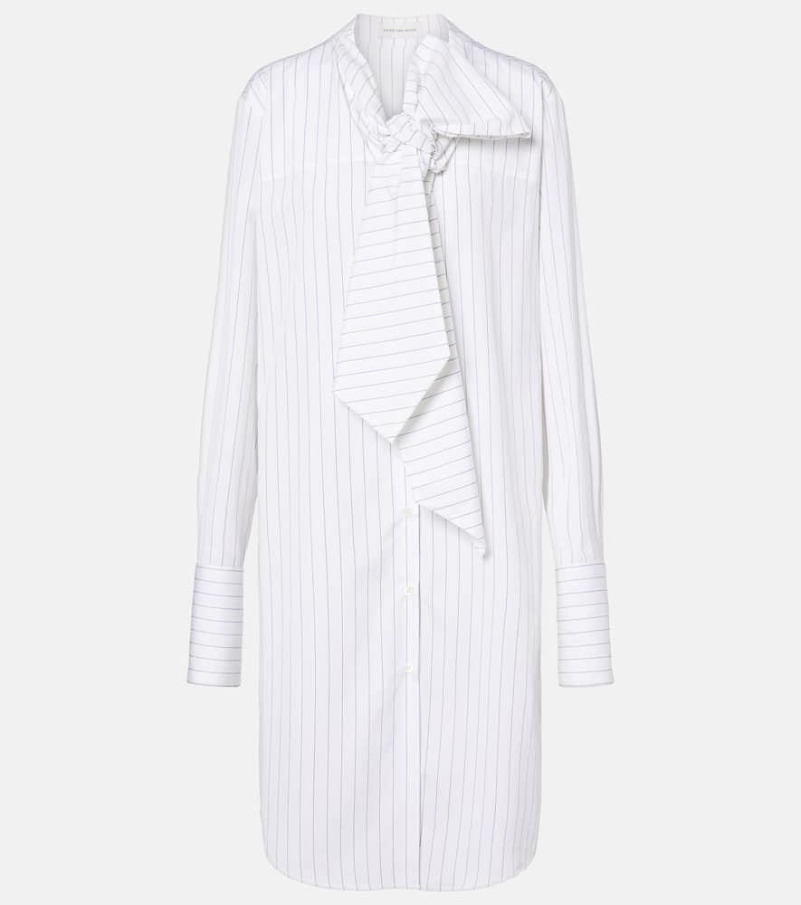 Полосатое мини-платье из хлопка с галстучным воротником Dries Van Noten, Navy
Полосатое мини-платье из хлопка с галстучным воротником Dries Van Noten, Navy