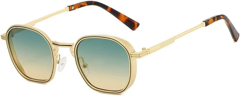 Ретро квадратные металлические женские солнцезащитные очки UV400, модные прозрачные градиентные UV400, мужские солнцезащитные очки в стиле панк TVTBBVV, Golden Green Tea
Ретро квадратные металлические женские солнцезащитные очки UV400, модные прозрачные градиентные UV400, мужские солнцезащитные очки в стиле панк TVTBBVV, Golden Green Tea