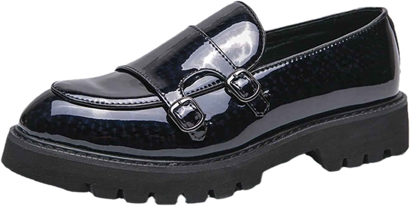 Мужские лоферы на платформе из лакированной кожи с двойным ремешком-монком и модной подошвой Lug для официальных, деловых, вечеринок и свадеб Zzyyzzyy, черный
Мужские лоферы на платформе из лакированной кожи с двойным ремешком-монком и модной подошвой Lug для официальных, деловых, вечеринок и свадеб Zzyyzzyy, черный