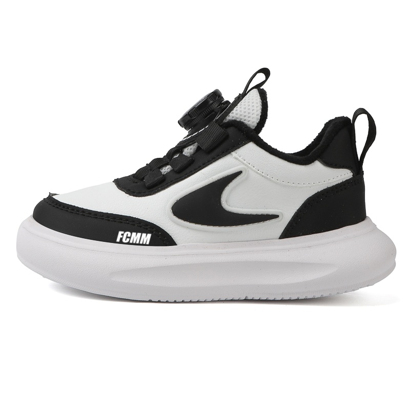 Противоскользящие износостойкие повседневные кроссовки средней высоты для детей FCMM, черный/белый 
Противоскользящие износостойкие повседневные кроссовки средней высоты для детей FCMM, черный/белый