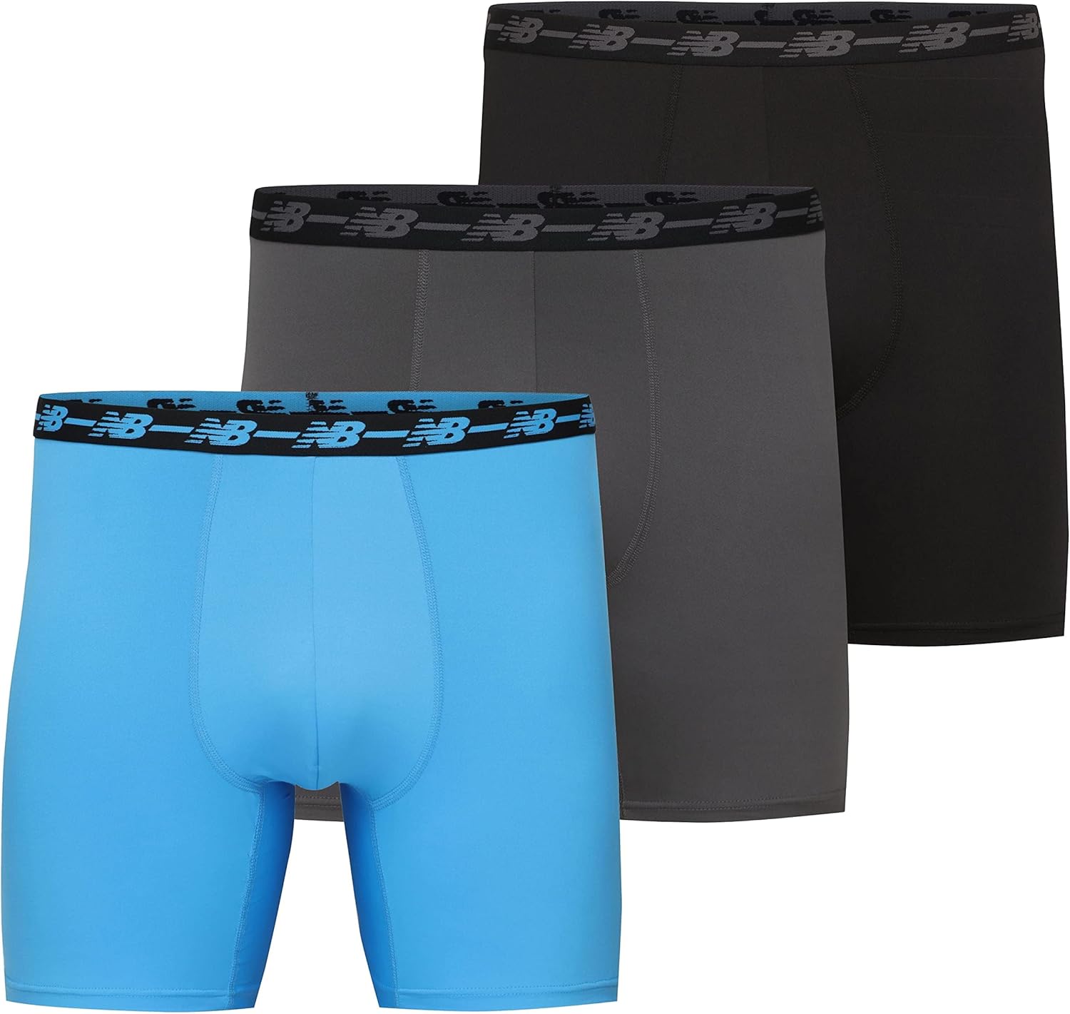 Мужские боксеры-трусы New Balance No Fly Performance, легкие, дышащие, отводящие влагу (4 шт.), Black/Vision Blue/Magnet
Мужские боксеры-трусы New Balance No Fly Performance, легкие, дышащие, отводящие влагу (4 шт.), Black/Vision Blue/Magnet