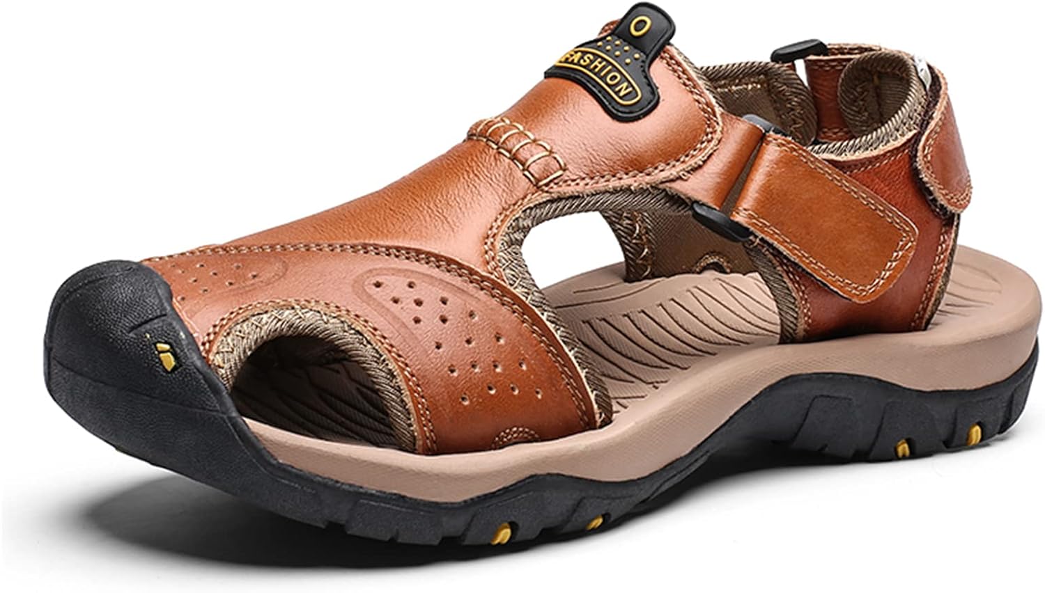 Мужские сандалии Cmadolrs, кожаные спортивные сандалии, легкие повседневные пляжные туфли для мужчин, открытые водные сандалии, светло-коричневый
Мужские сандалии Cmadolrs, кожаные спортивные сандалии, легкие повседневные пляжные туфли для мужчин, открытые водные сандалии, светло-коричневый