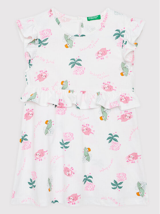 Летнее платье стандартного кроя United Colors Of Benetton, белый
Летнее платье стандартного кроя United Colors Of Benetton, белый