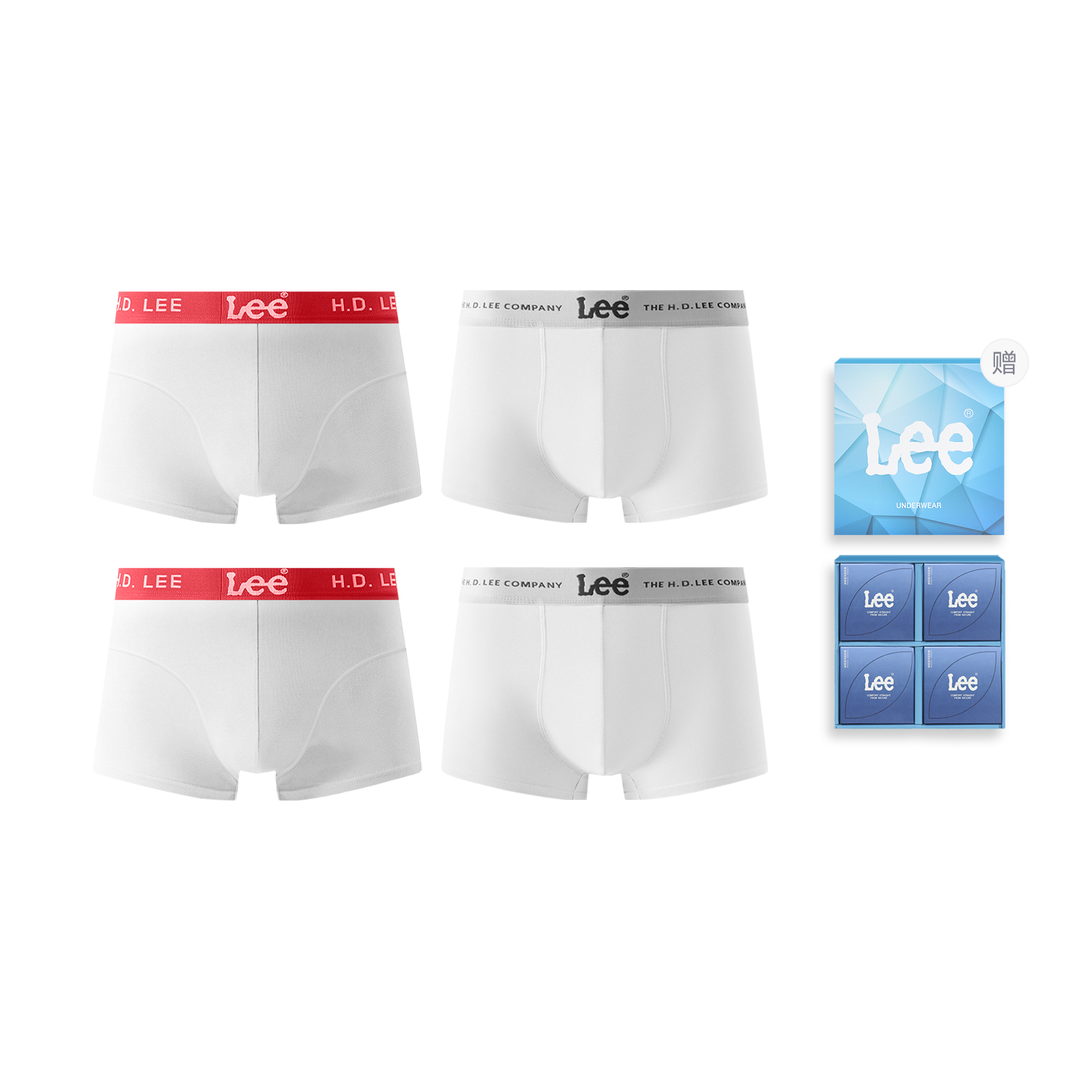Lee Блестящие подарочные наборы нижнего белья для мужчин, 4 штуки
Lee Блестящие подарочные наборы нижнего белья для мужчин, 4 штуки