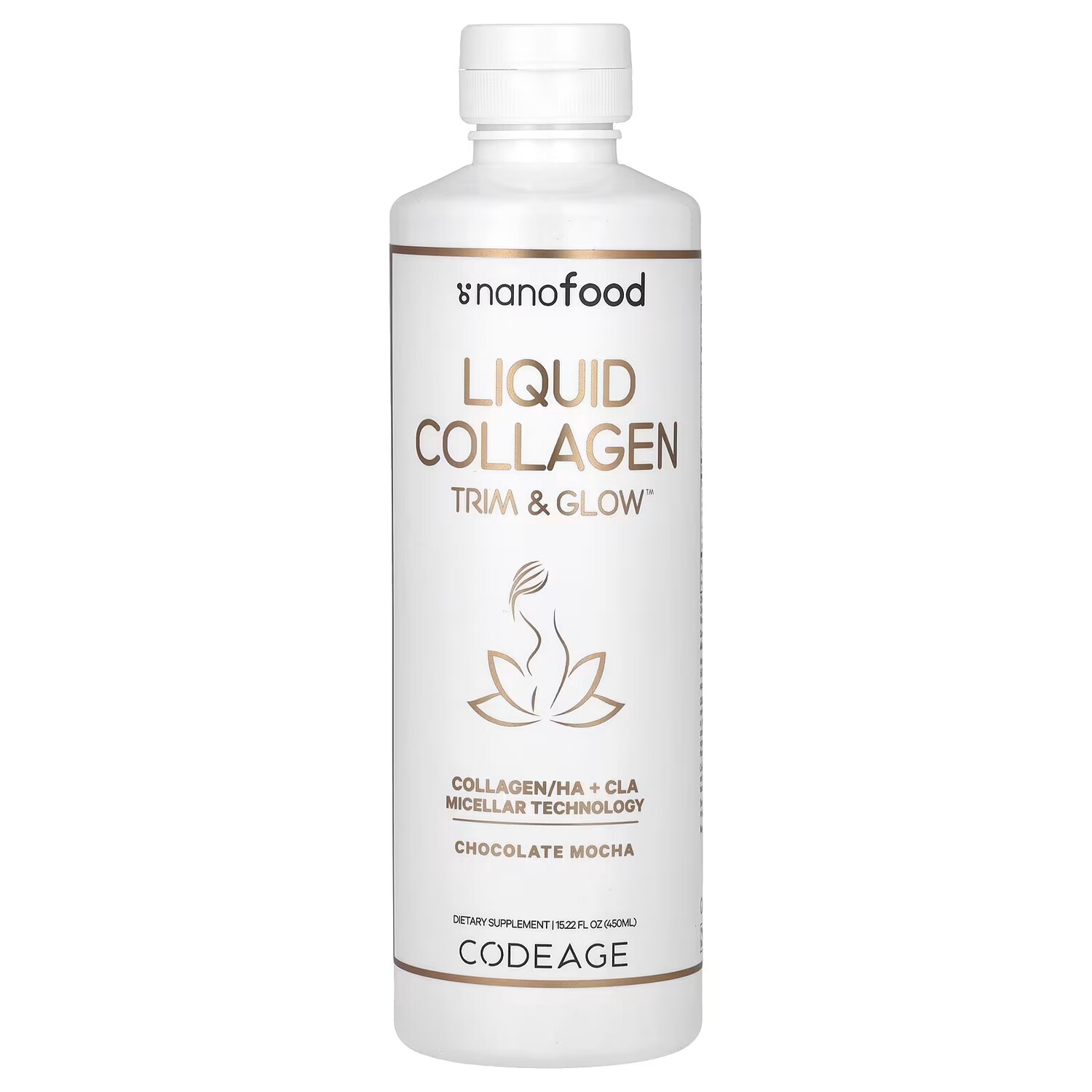 Codeage Nanofood Liquid Collagen Trim & Glow Chocolate Mocha, 15,22 жидких унции (450 мл) 
Codeage Nanofood Liquid Collagen Trim & Glow Chocolate Mocha, 15,22 жидких унции (450 мл)