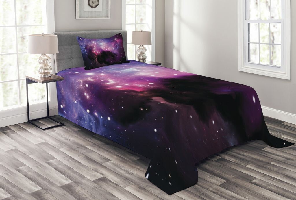 Комплект квадратного покрывала ABAKUHAUS, картина Nebula Cosmos, комплект с моющимися наволочками, для односпальных кроватей 170 x 220 см, фиолетово-синий
Комплект квадратного покрывала ABAKUHAUS, картина Nebula Cosmos, комплект с моющимися наволочками, для односпальных кроватей 170 x 220 см, фиолетово-синий
