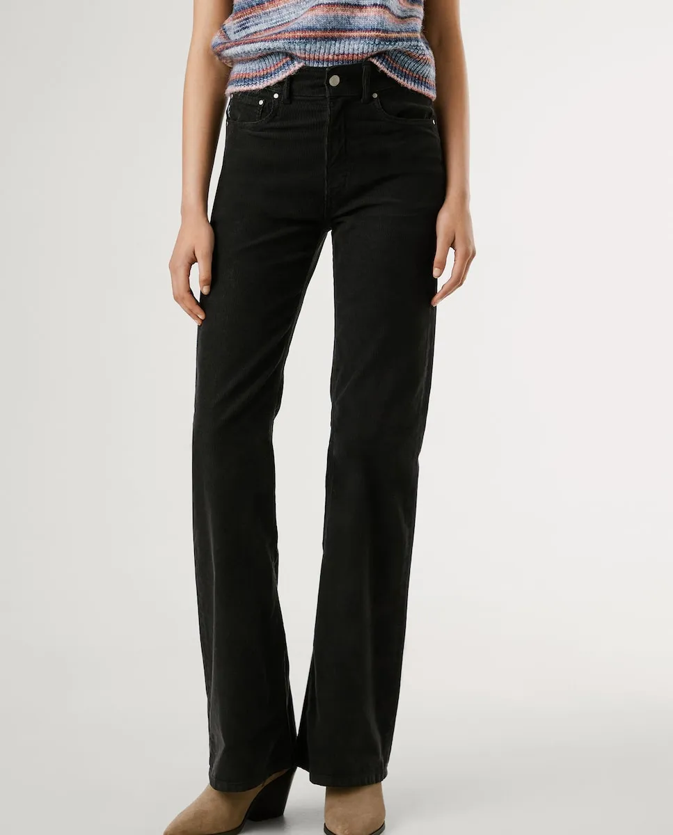 Женские расклешенные брюки в стиле пяти карманов из вельвета Pepe Jeans, черный
Женские расклешенные брюки в стиле пяти карманов из вельвета Pepe Jeans, черный