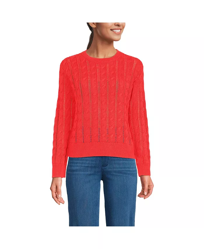 Женский свитер Drifter Cable Pointelle Stitch Lands' End, красный
Женский свитер Drifter Cable Pointelle Stitch Lands' End, красный