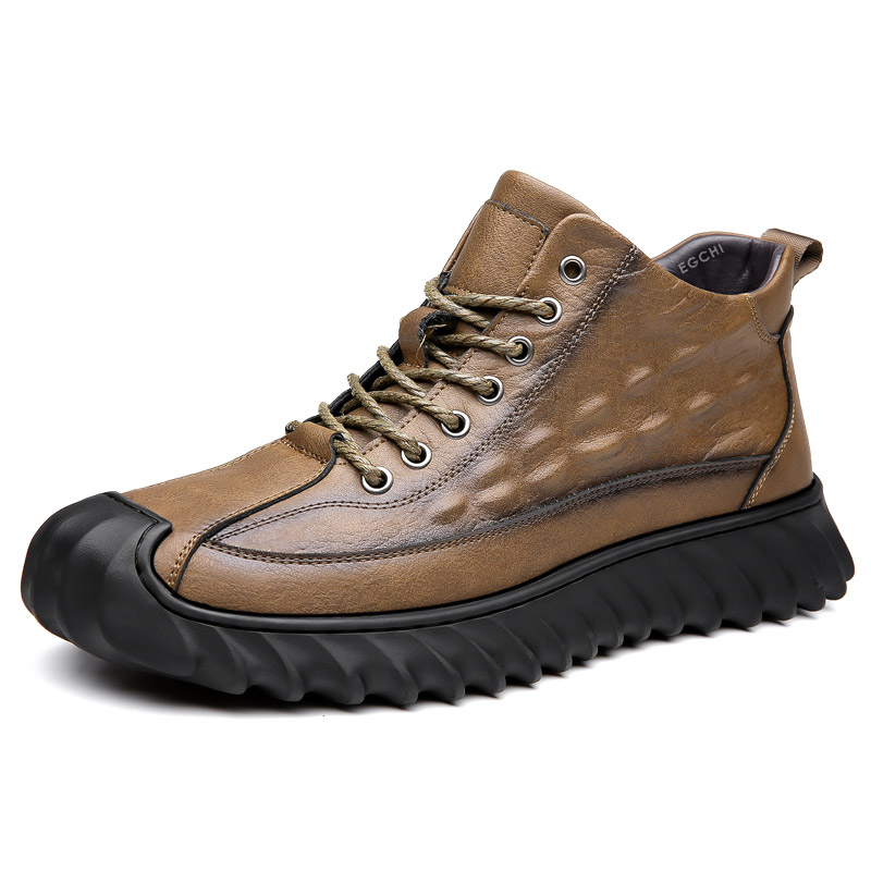 EGCHI Мужские повседневные ботинки мид-топ черно-коричневые, цвет Brown
EGCHI Мужские повседневные ботинки мид-топ черно-коричневые, цвет Brown