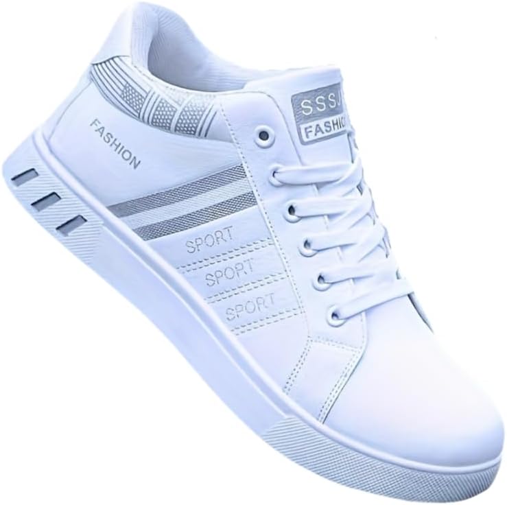 Мужские удобные кроссовки на шнуровке для скейтборда, износостойкие противоскользящие спортивные обувь для дома и улицы Clolinde, белый/серый
Мужские удобные кроссовки на шнуровке для скейтборда, износостойкие противоскользящие спортивные обувь для дома и улицы Clolinde, белый/серый