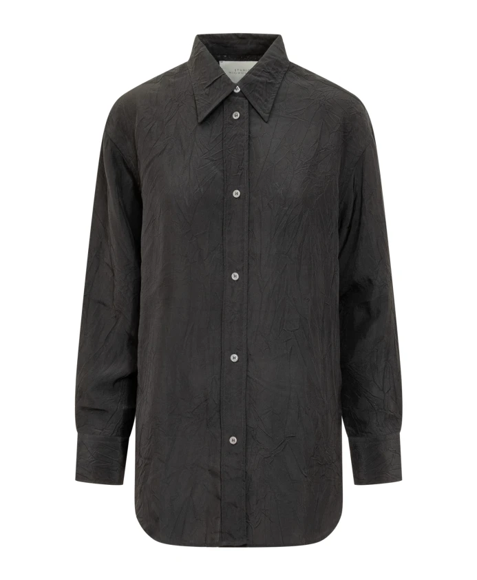 Рубашка оверсайз для стильного образа Studio Nicholson, черный
Рубашка оверсайз для стильного образа Studio Nicholson, черный