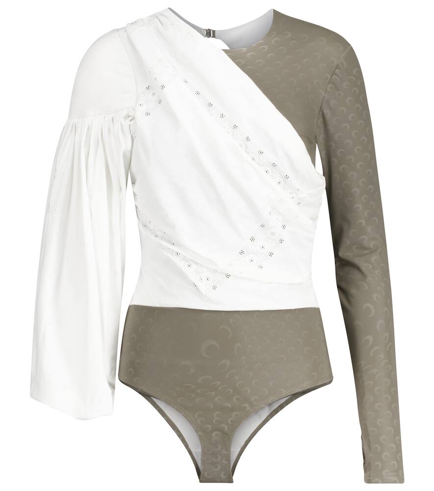 Боди из джерси и хлопкового поплина Marine Serre, Bronze Print
Боди из джерси и хлопкового поплина Marine Serre, Bronze Print