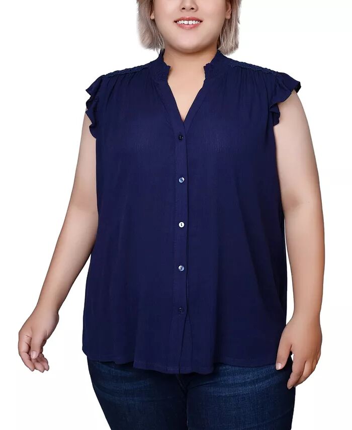 Блузка из крепона с короткими рукавами-крылышками больших размеров NY Collection, белый
Блузка из крепона с короткими рукавами-крылышками больших размеров NY Collection, белый