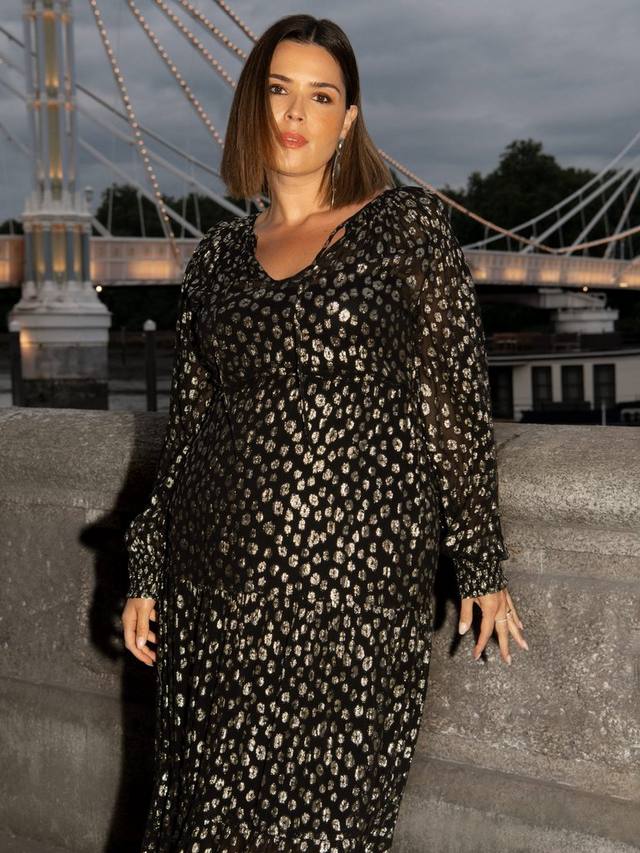 Изогнутое леопардовое металлическое платье миди Live Unlimited, черный
Изогнутое леопардовое металлическое платье миди Live Unlimited, черный