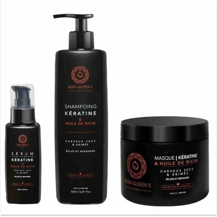 Маска с кератином и касторовым маслом Kera Queen 500 мл + шампунь 500 мл + сыворотка 100 мл — упаковка из 3 шт. Kera Queen's
Маска с кератином и касторовым маслом Kera Queen 500 мл + шампунь 500 мл + сыворотка 100 мл — упаковка из 3 шт. Kera Queen's