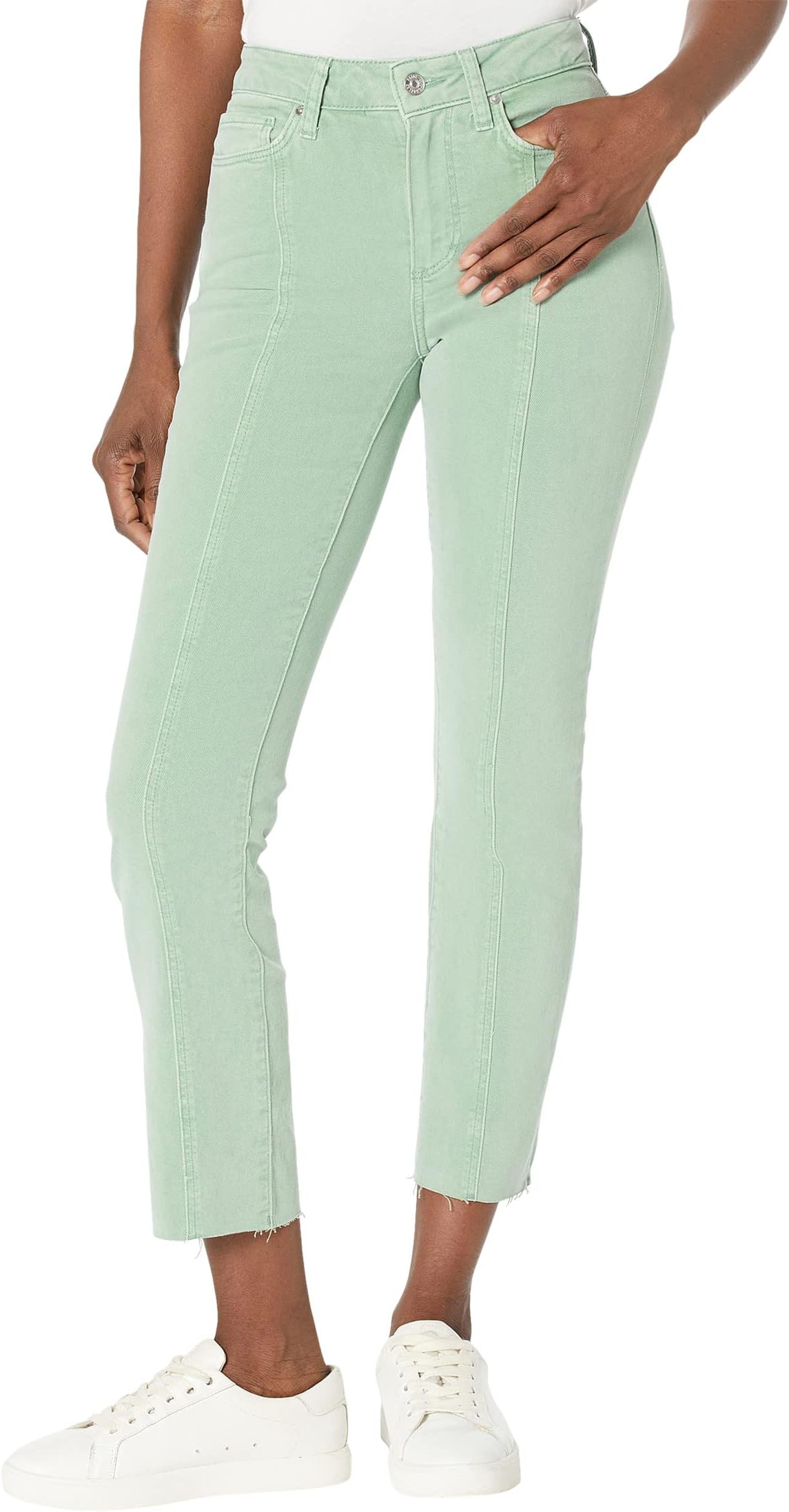 Джинсы Paige Cindy Front Seams Raw Hem in Vintage Light Mint, цвет Vintage Light Mint
Джинсы Paige Cindy Front Seams Raw Hem in Vintage Light Mint, цвет Vintage Light Mint