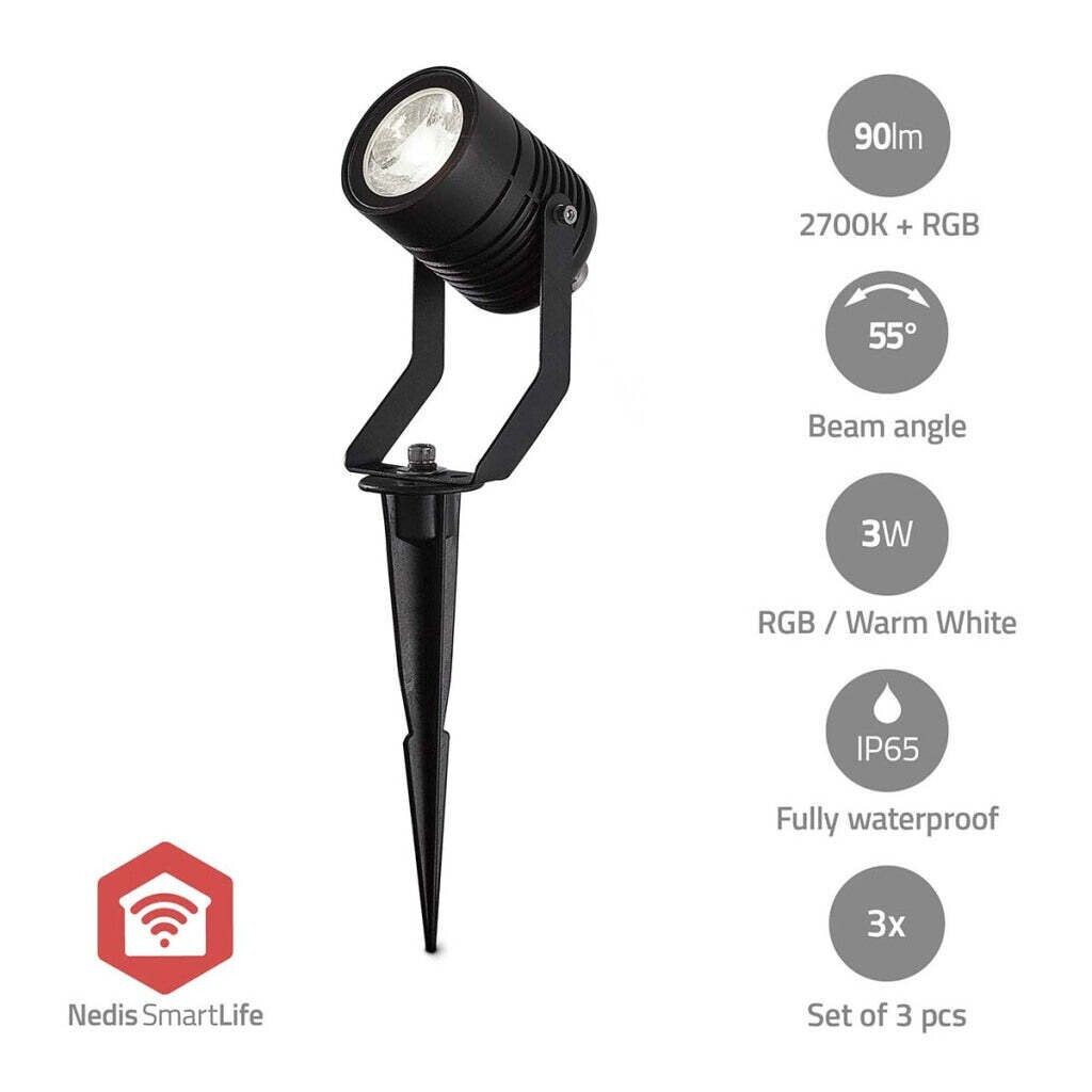 Уличный светильник Nedis Smartlife - 3 x 90 лм - Zigbee 3.0 - 3 x 3 Вт - RGB - 2700 К - Алюминий - Android / IOS, черный
Уличный светильник Nedis Smartlife - 3 x 90 лм - Zigbee 3.0 - 3 x 3 Вт - RGB - 2700 К - Алюминий - Android / IOS, черный