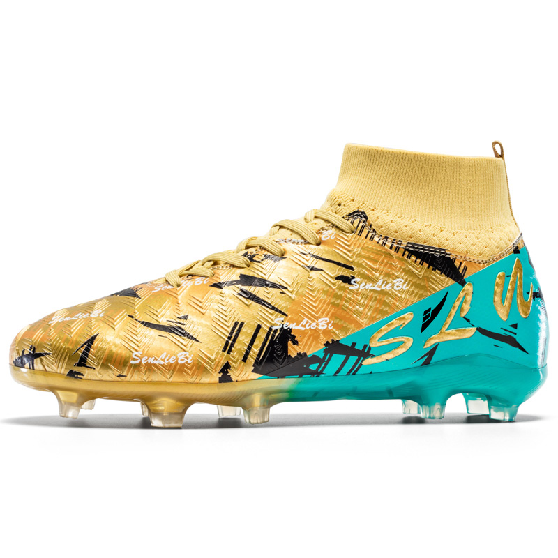 Kuding Унисекс футбольные бутсы высокие розовые золотые желтые зеленые с золотыми длинными шипами, цвет Gold Long Stud
Kuding Унисекс футбольные бутсы высокие розовые золотые желтые зеленые с золотыми длинными шипами, цвет Gold Long Stud