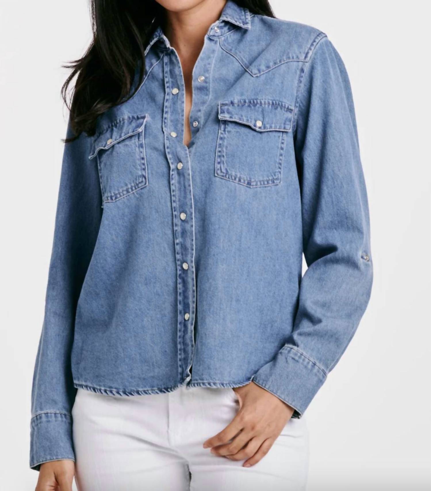 DEAR JOHN DENIM Рубашка из денима в стиле вестерн, синего цвета
DEAR JOHN DENIM Рубашка из денима в стиле вестерн, синего цвета