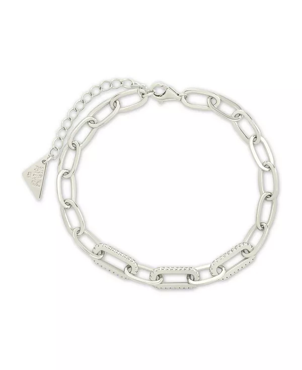 Браслет-Цепочка из стерлингового серебра с кубическим цирконием Халли в форме скрепки Sterling Forever, silver
Браслет-Цепочка из стерлингового серебра с кубическим цирконием Халли в форме скрепки Sterling Forever, silver