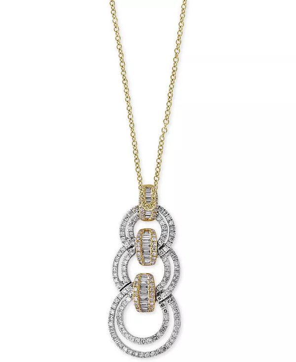 Ожерелье с подвеской Effy Diamond Link (7/8 карата) из 14-каратного и белого золота Effy Collection, two-tone
Ожерелье с подвеской Effy Diamond Link (7/8 карата) из 14-каратного и белого золота Effy Collection, two-tone