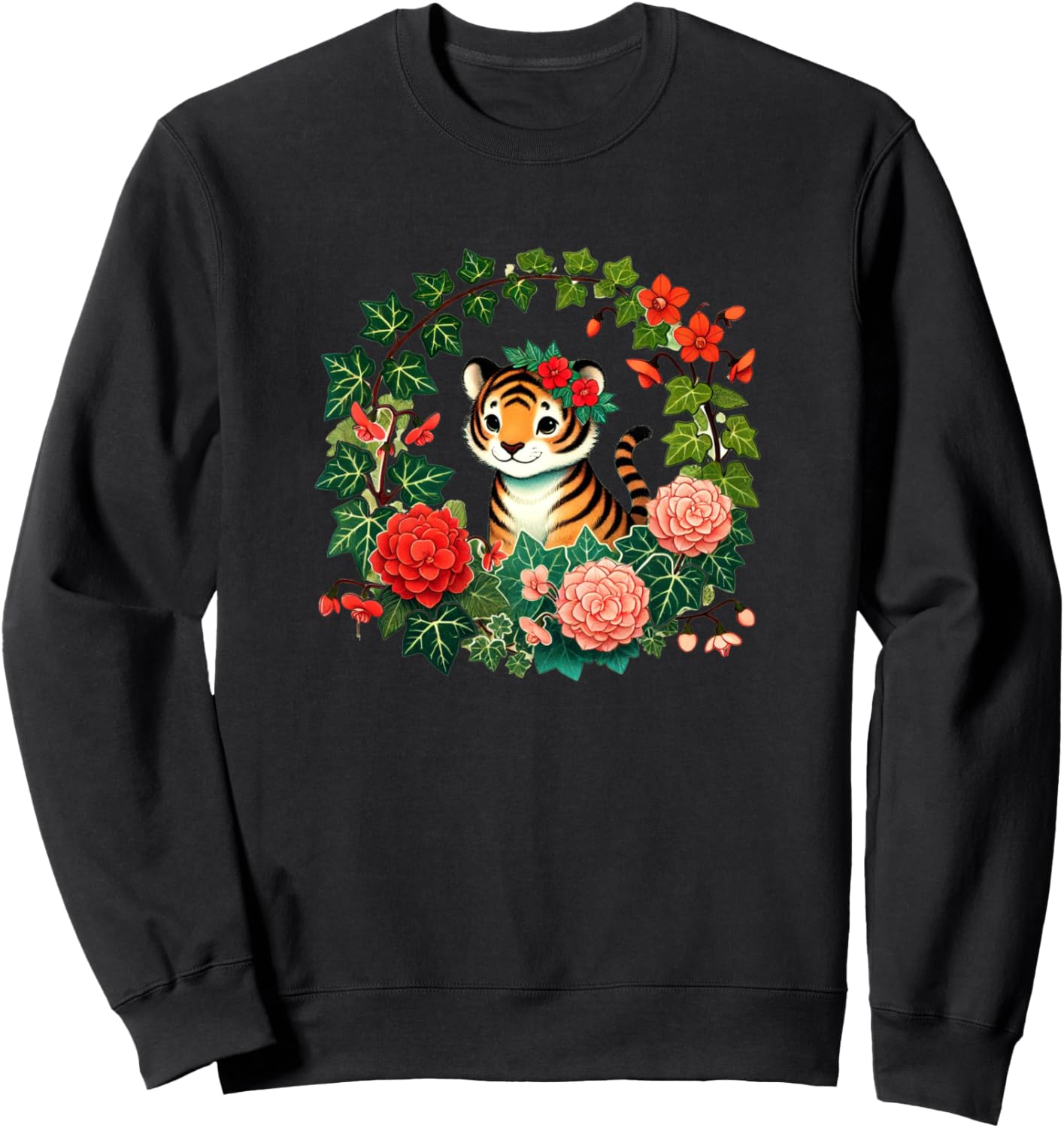 Иллюстрация тигра. Дизайн с тиграми. Я люблю тигров. Толстовка с цветочным принтом и тигром Tigers Lovers Snugg, черный
Иллюстрация тигра. Дизайн с тиграми. Я люблю тигров. Толстовка с цветочным принтом и тигром Tigers Lovers Snugg, черный
