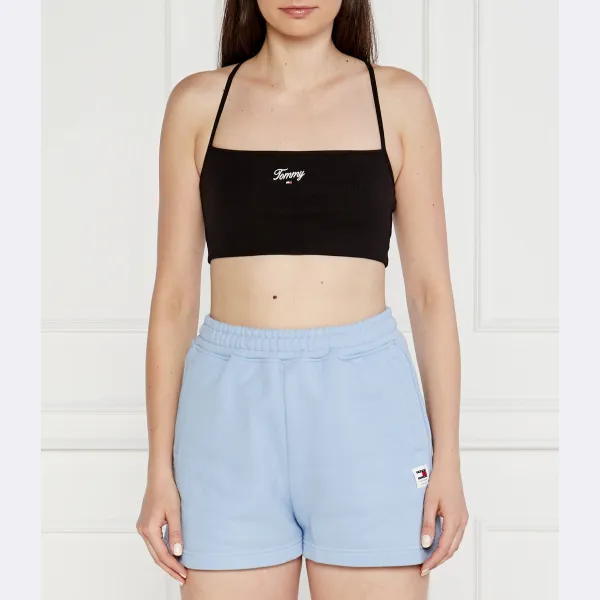Укороченный топ Tommy Hilfiger, черный 
Укороченный топ Tommy Hilfiger, черный