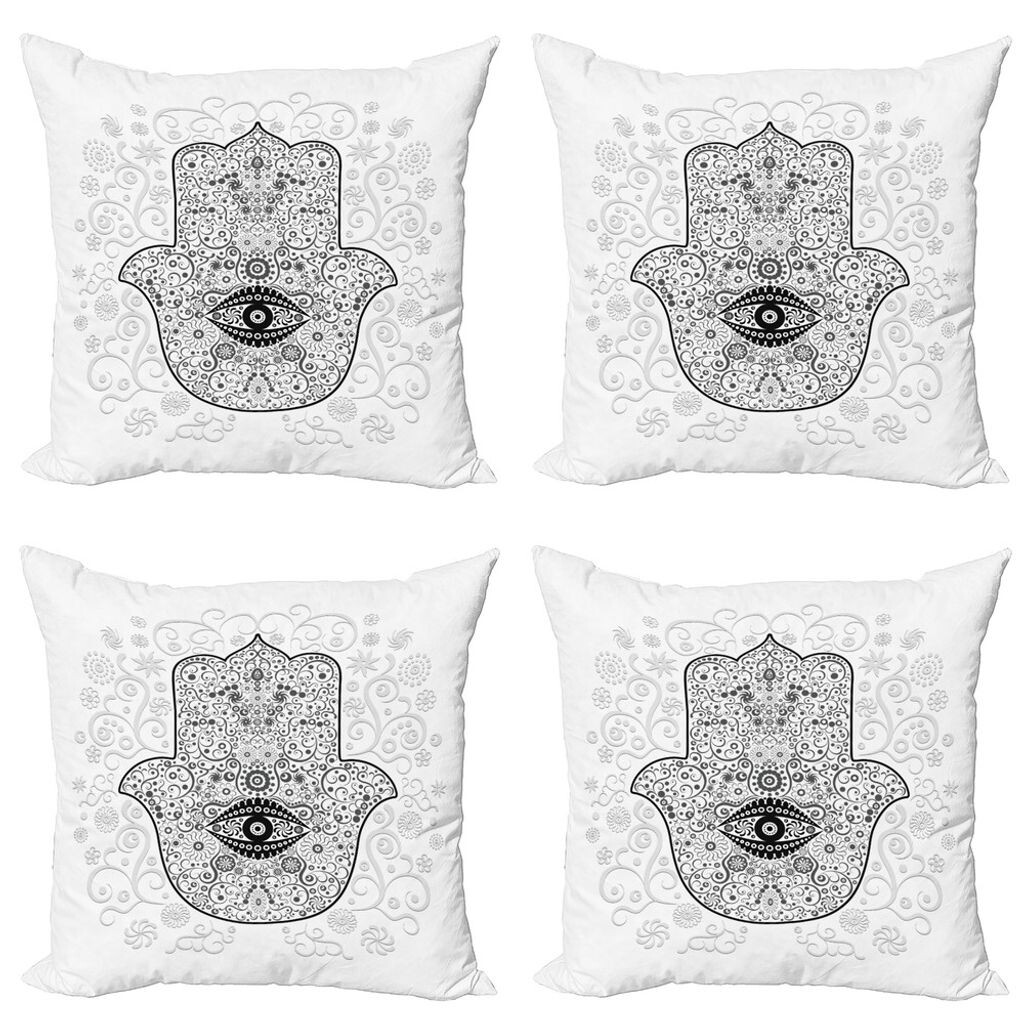 ABAKUHAUS Набор чехлов для подушек Hamsa (4 шт.), Protective Shield Luck, современная двусторонняя цифровая печать, 40 см x 40 см, белый, черный, серый
ABAKUHAUS Набор чехлов для подушек Hamsa (4 шт.), Protective Shield Luck, современная двусторонняя цифровая печать, 40 см x 40 см, белый, черный, серый