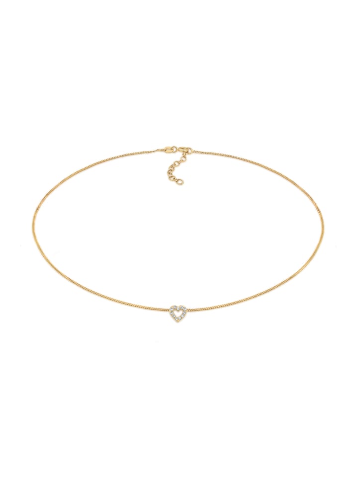 Elli Колье из серебра 925 пробы в форме сердца с золотой отделкой
Elli Колье из серебра 925 пробы в форме сердца с золотой отделкой