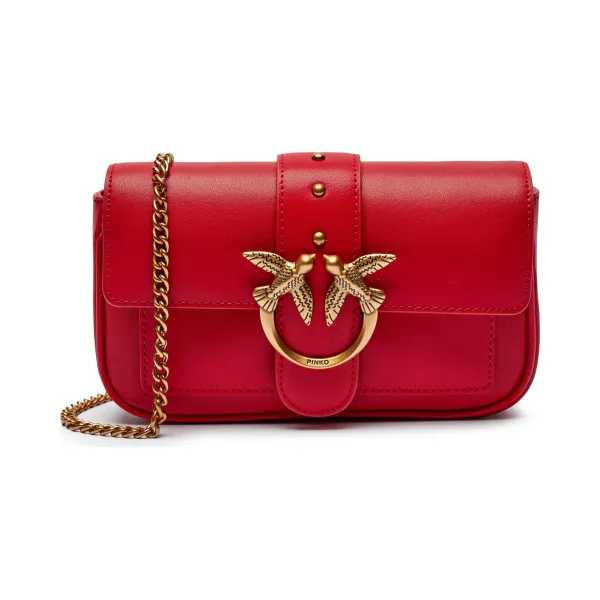 Кожаная сумка через плечо Love с одним карманом Pinko, красный
Кожаная сумка через плечо Love с одним карманом Pinko, красный