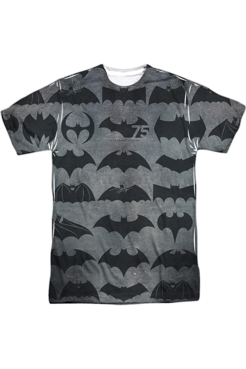 Футболка с коротким рукавом из полиэстера для взрослых с символами Batman 75 Crew Gildan, белый 
Футболка с коротким рукавом из полиэстера для взрослых с символами Batman 75 Crew Gildan, белый