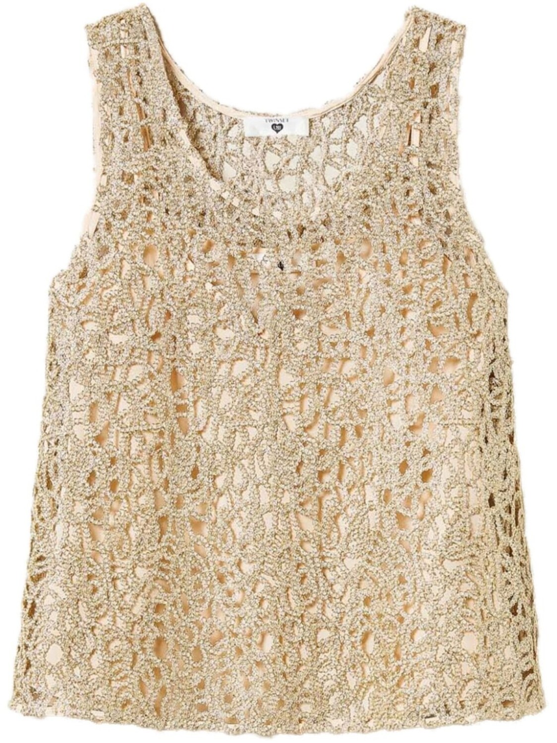TWINSET плетеный топ, золотой
TWINSET плетеный топ, золотой