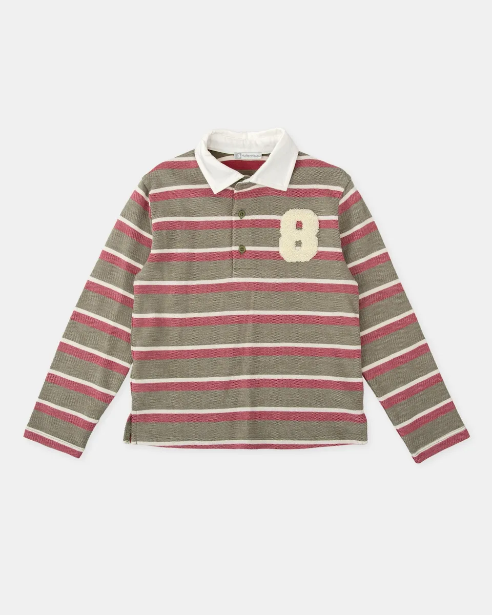 Детское поло в зелено-бордовую полоску Tutto Piccolo
Детское поло в зелено-бордовую полоску Tutto Piccolo