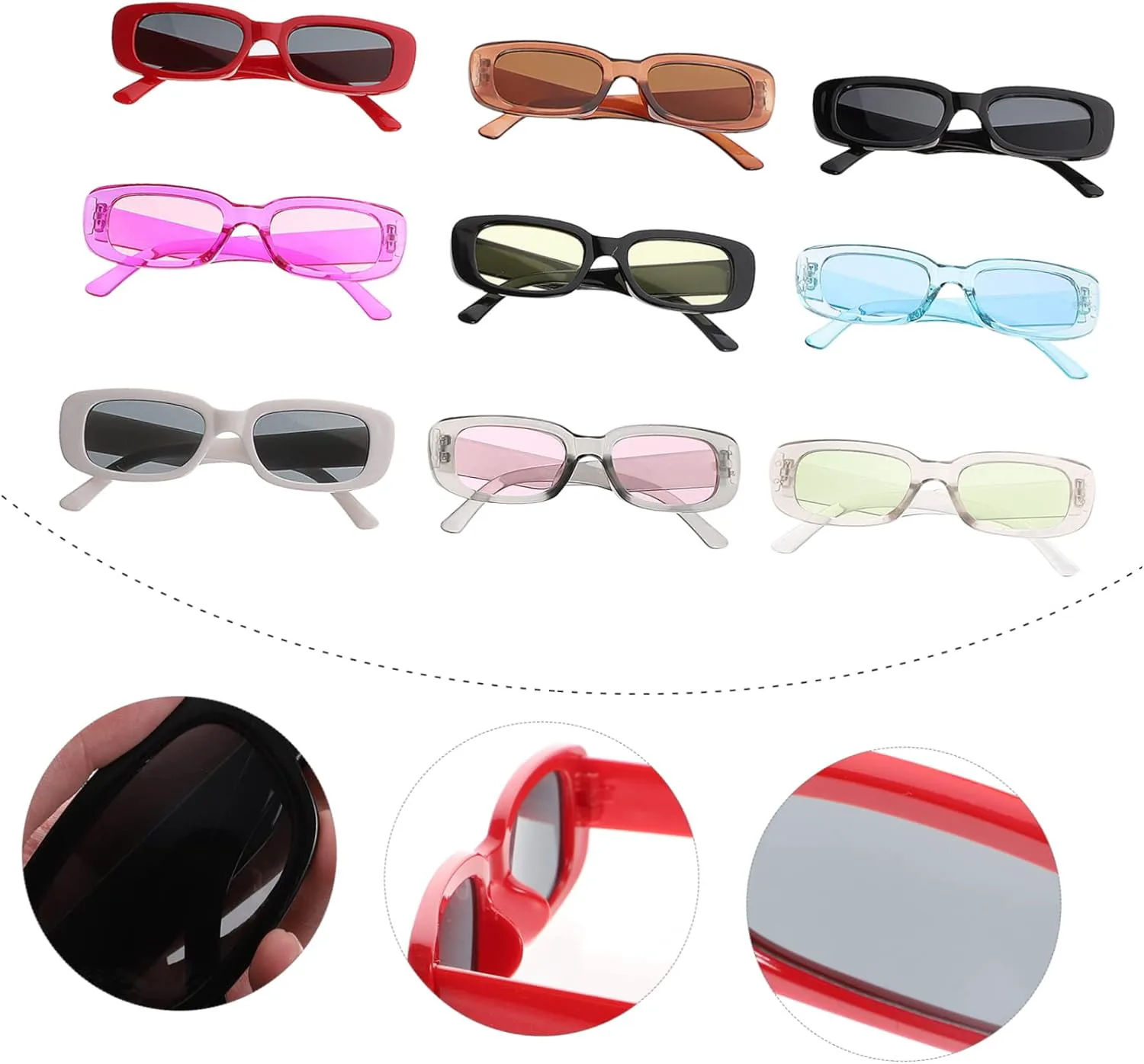 9 больших ретро-солнцезащитных очков для женщин и мужчин, прямоугольные очки, стильные женские солнцезащитные очки для вечеринок Holibanna, Assorted Color
9 больших ретро-солнцезащитных очков для женщин и мужчин, прямоугольные очки, стильные женские солнцезащитные очки для вечеринок Holibanna, Assorted Color