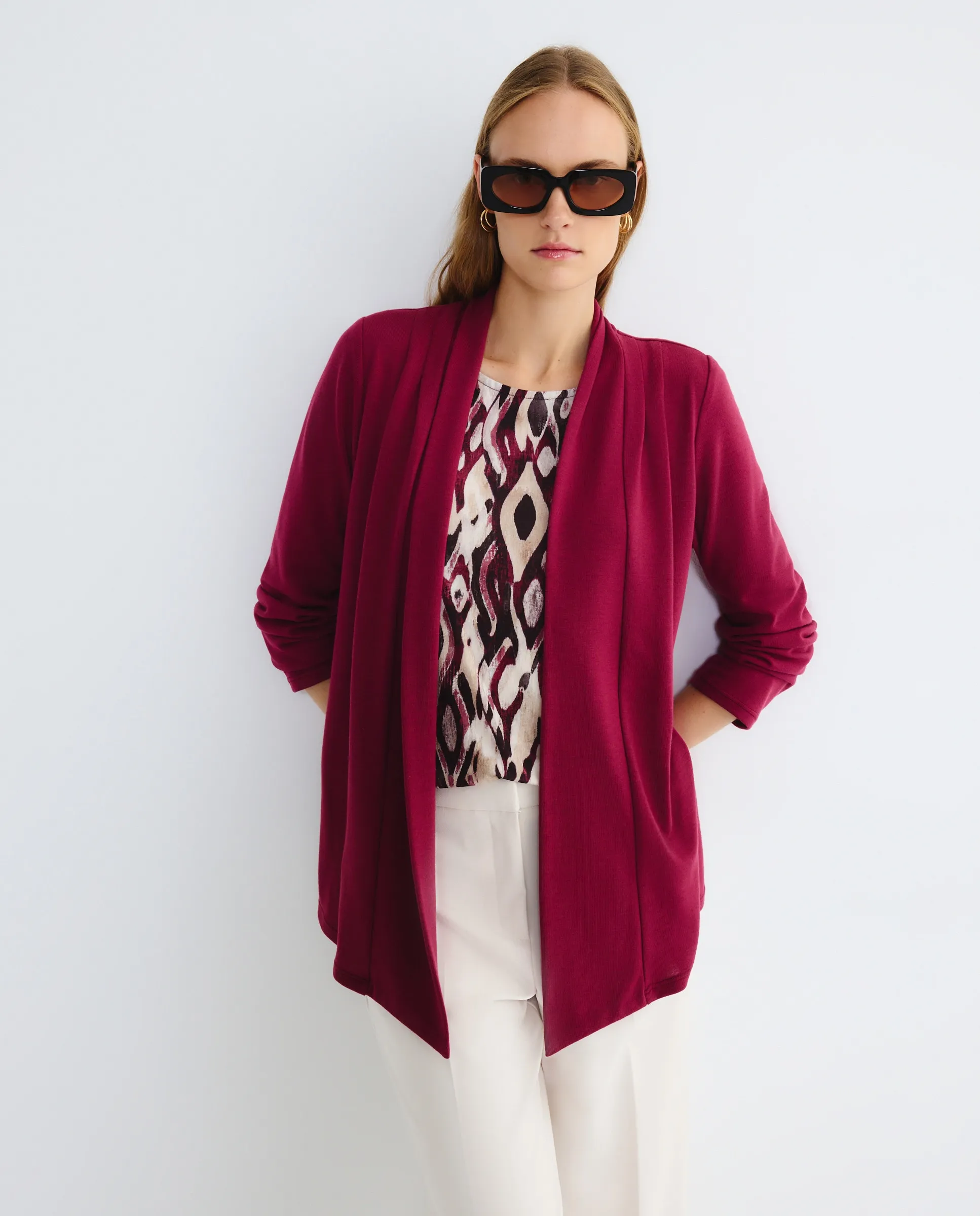 Ложный комплект для женщин с гладкими рукавами три четверти Zermatt, баклажановый
Ложный комплект для женщин с гладкими рукавами три четверти Zermatt, баклажановый