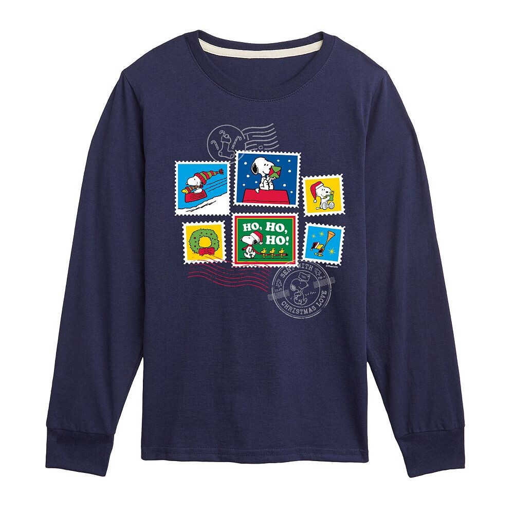 Футболка с длинными рукавами и графическим рисунком Peanuts Holiday Stamps для мальчиков 8–20 лет Licensed Character, темно-синий
Футболка с длинными рукавами и графическим рисунком Peanuts Holiday Stamps для мальчиков 8–20 лет Licensed Character, темно-синий