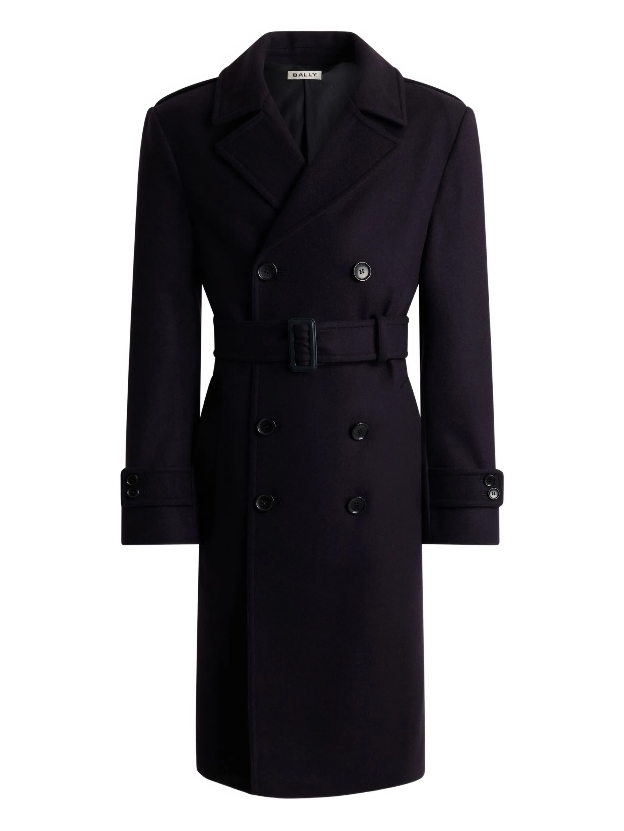 Двубортное пальто с поясом Bally, синий
Двубортное пальто с поясом Bally, синий
